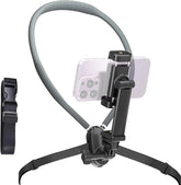 Neck Phone Holder for Go Pro/Video Recording, Wearable Hands Free POV/Vlog Selfie Mount 360°Adjustable Around Cell Phone Stand