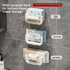 Bathroom Tissue Box U-Shaped Paper Towel Holder Wall Mounted Washcloth Storage Rack Toilet Paper Storage Shelf Creative Style