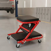 Foldable Creeper with Seat 2 in 1 Creeper with Seat Garage Chair Convertible Mechanic Stool Padded for Mechanics