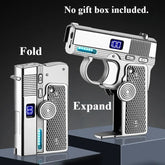 New Creative Multi-Functional Folding Lighter Dual-form Spinner Stress Relief Lighters Gun , Wholesale Cool Gift Box