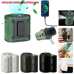 New 4000mAh Hanging Neck/Waist Fan USB Mini Portable Rechargeable Cooling Fan For Outdoor Camping Hiking Climbing Running Sports