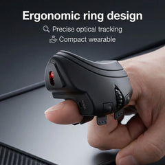 Finger Ring Mouse 1000DPI Easy Control High Efficiency Wireless Finger Ring Mouse Portable Rechargeable 2.4GHz for Office