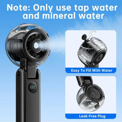 Handheld Misting Fan Portable with 5000mAh Battery, Personal Mister for Cooling at Summer Outdoor Travel Beach, Gift for Women