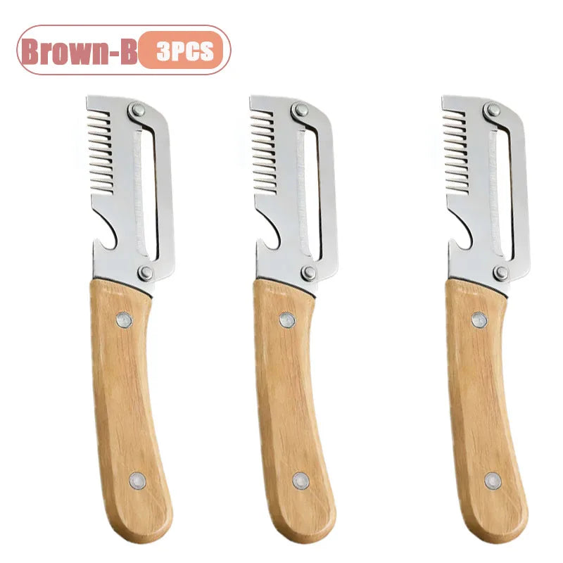 1-20PCS All in One Stainless Steel Vegetable Cutter Grater Slicer for Green Onion Ginger Julienne Peeler Opener Kitchen Gadget