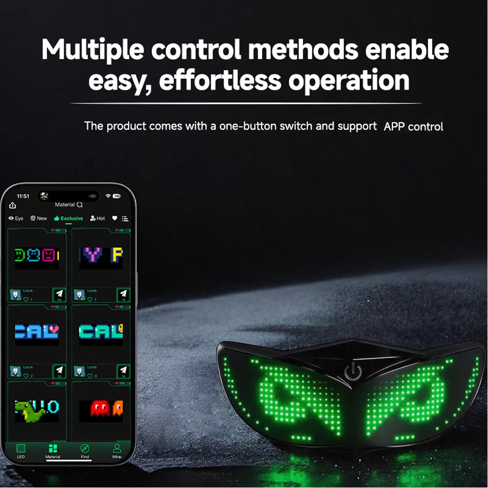 Bike Helmet Light LED Helmet Display (Without Helmet) - Smart Helmet Accessories for Motorcycle, Scooter, Ebike, Snowmobile