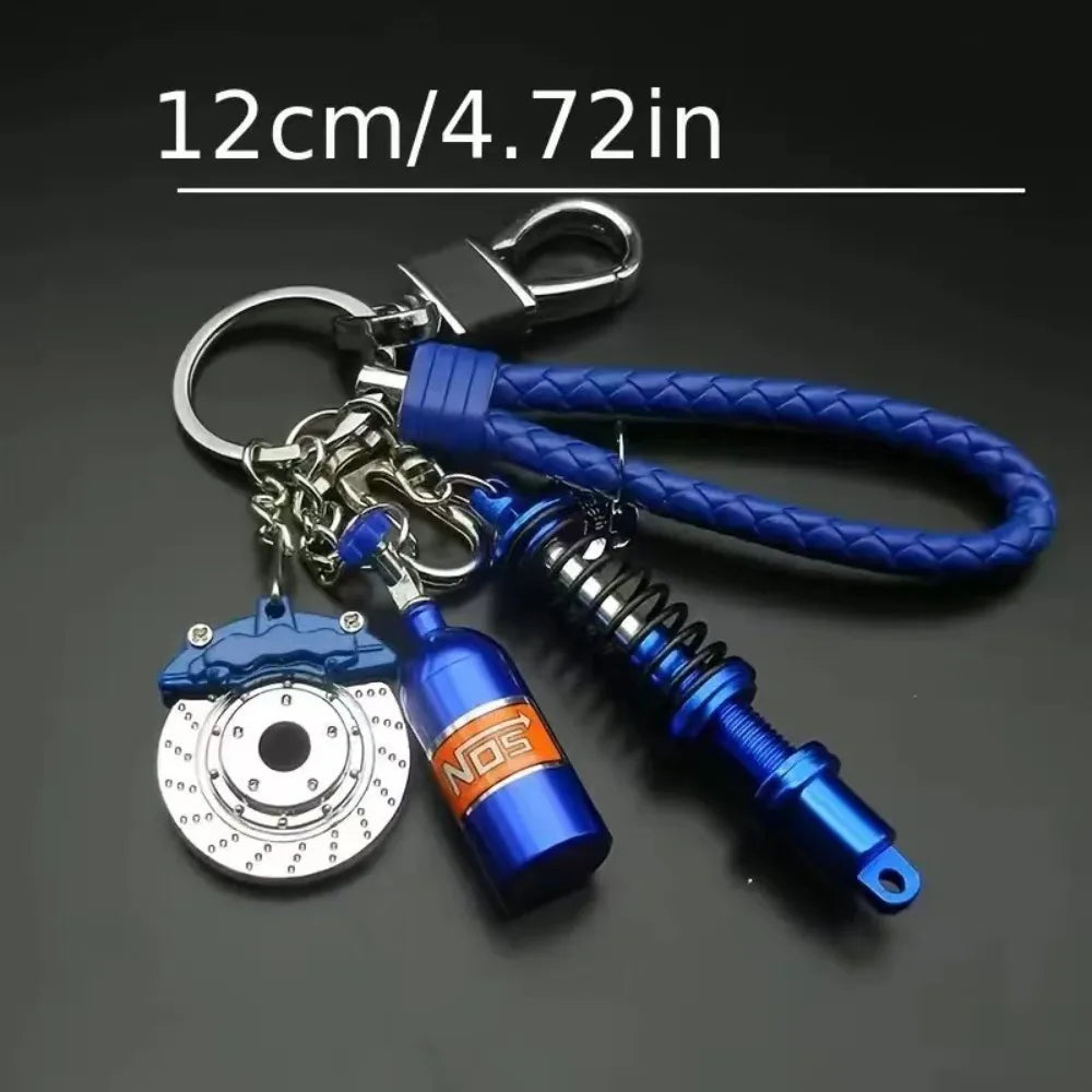 Outdoor creative metal car keychain multifunctional telescopic buckle high rebound portable bag hanging accessories