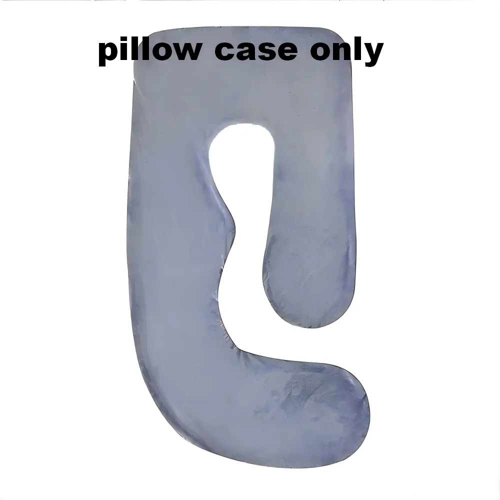 G-Shape Maternity Pillow, Full Body Support Pregnancy Pillow for Sleeping, Nursing & Side Sleeping, Soft Cotton Cover, Gray