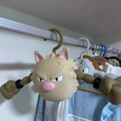 Anime Pokemon 3d Printing Hanger Funny Geodude Action Figures Creative Anti Slip Clothes Hanger Drying Rack Household Goods Toys