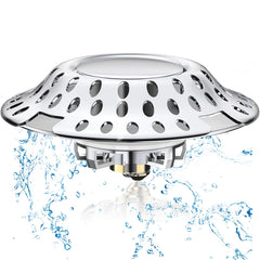 2 in 1 Bathtub Hair Catcher Stopper with Dual Filtration, Anti-Clog Drain Cover Plug for Tub Shower