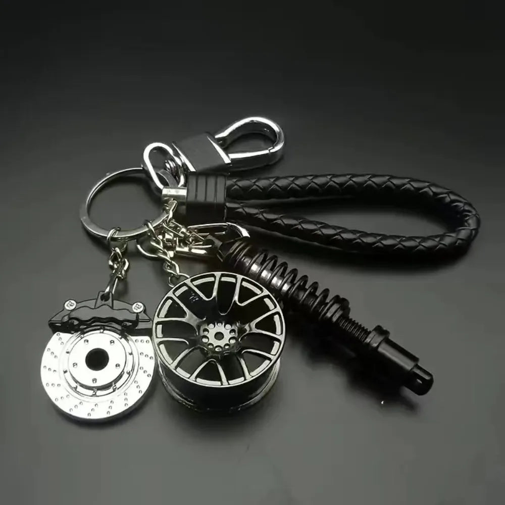 Outdoor creative metal car keychain multifunctional telescopic buckle high rebound portable bag hanging accessories