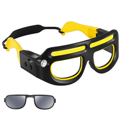 Rechargeable LED Safety Glasses Headlights,Detachable Sunglasses,Multifunctional Headlamp for working,Riding,Night Fishing