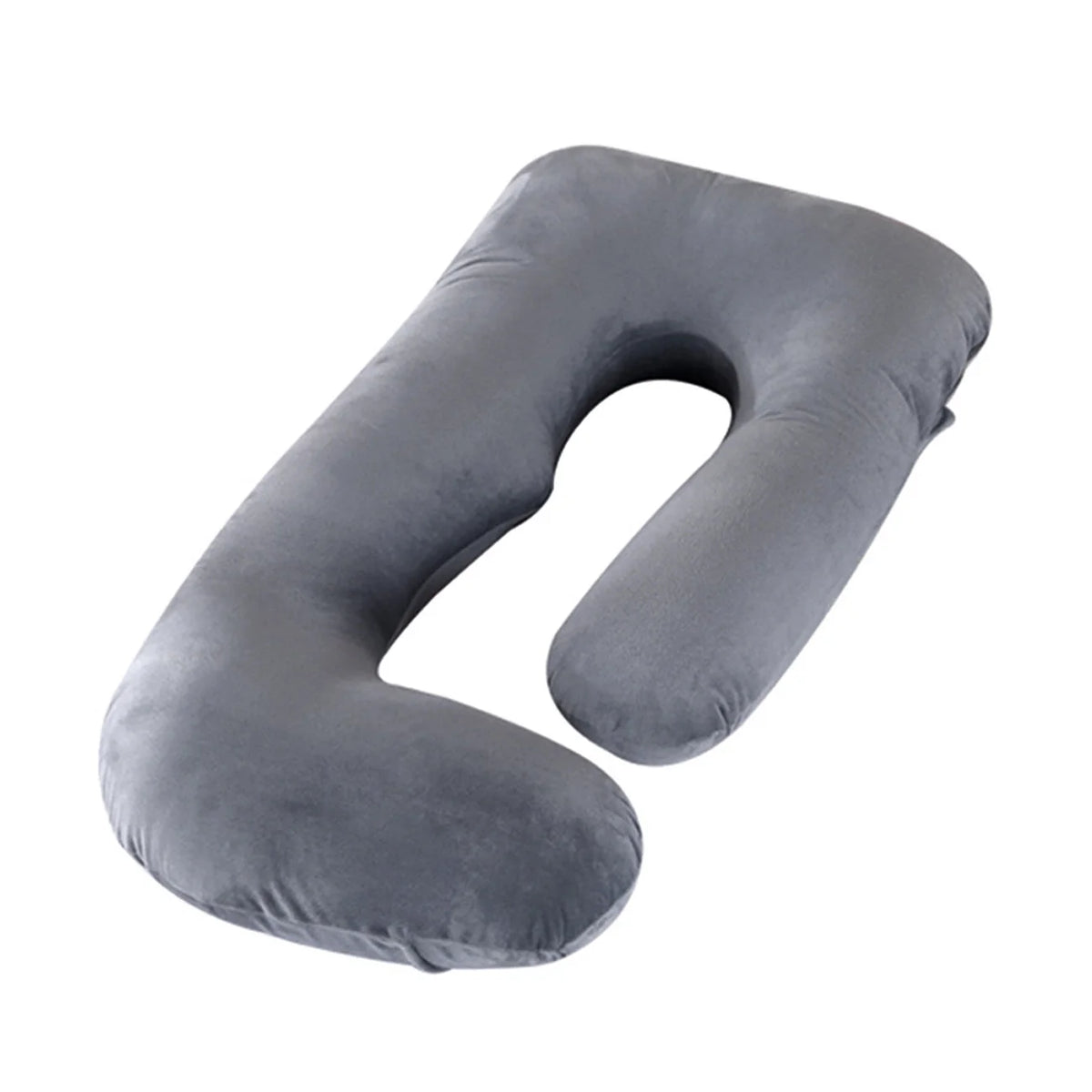 G-Shape Maternity Pillow, Full Body Support Pregnancy Pillow for Sleeping, Nursing & Side Sleeping, Soft Cotton Cover, Gray