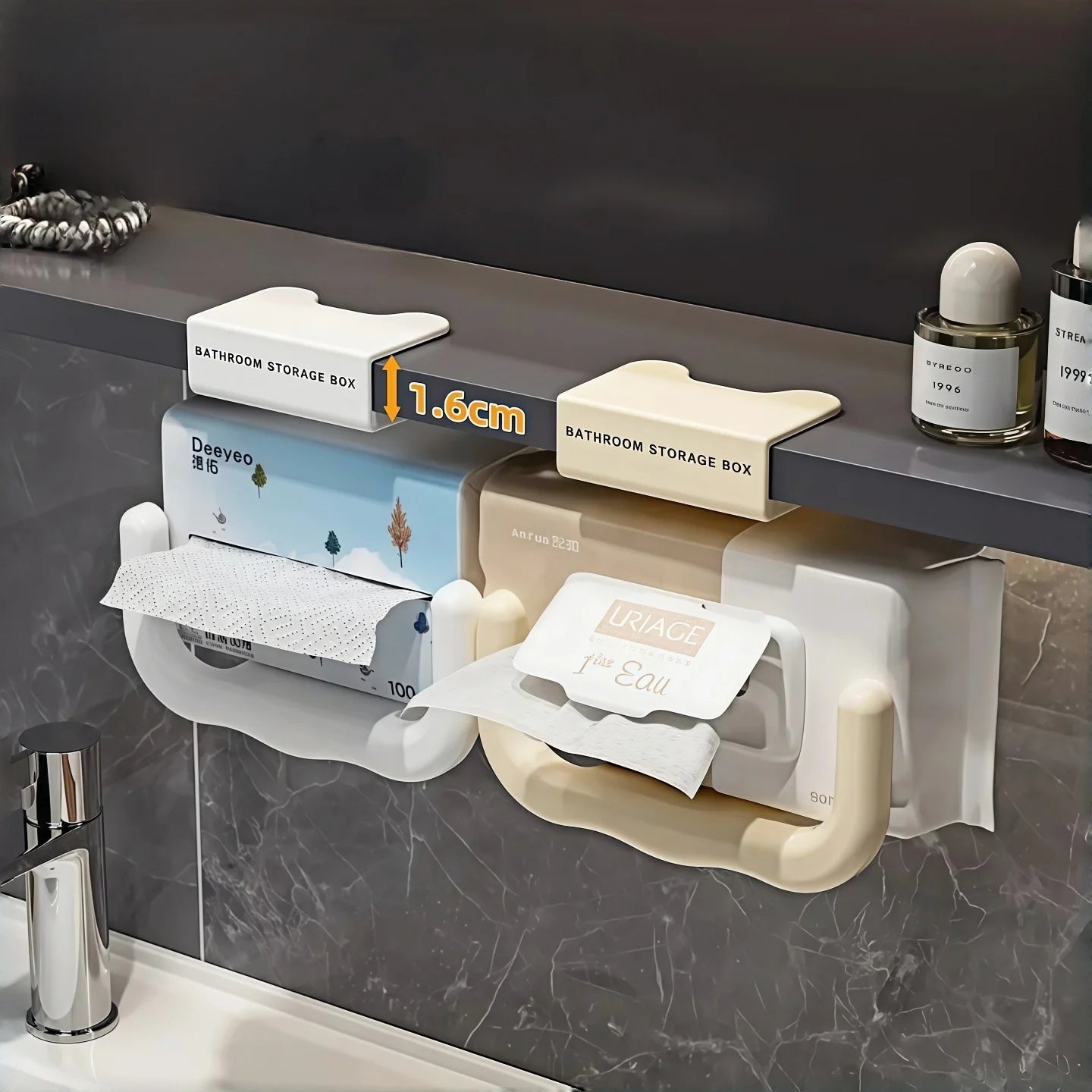 Bathroom Tissue Box U-Shaped Paper Towel Holder Wall Mounted Washcloth Storage Rack Toilet Paper Storage Shelf Creative Style
