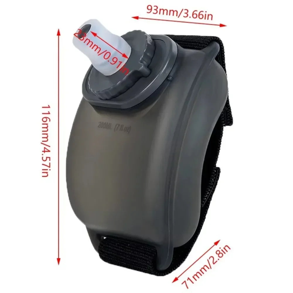 Portable 200ML Wrist Water Bottle Silicone Soft Flask Kettle Holder Wrist Storage Bag For Marathon Riding Fitness Climbing Mini