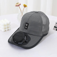 Solar USB Rechargeable Fan Hat Breathable Summer Cap Anti UV Baseball Cap for Hiking Fishing Outdoor Sports Father Day Gift