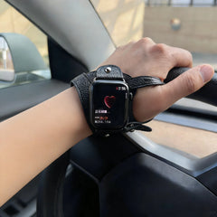 Exclusive Sports Cycling outdoor strap Leather loop For Apple Watch band men women Series 11/10/9 40mm 41mm 42mm 44mm 45mm 46mm
