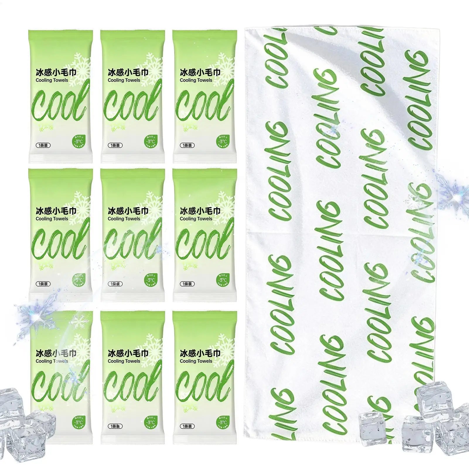 Summer Cooling Wipes Cooling Towel With Natural Mint Extract Outdoor Work Wipes For Women Men Golf Yoga Hiking Running Workout