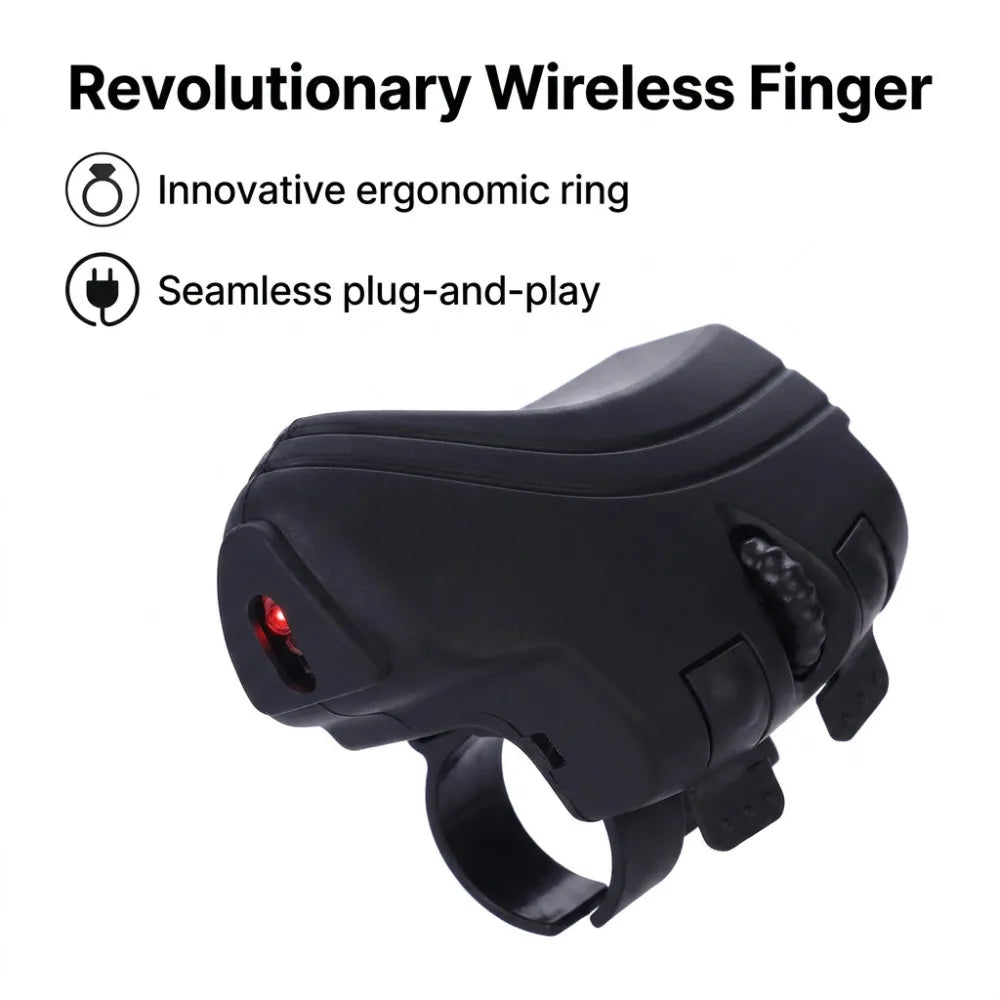 Finger Ring Mouse 1000DPI Easy Control High Efficiency Wireless Finger Ring Mouse Portable Rechargeable 2.4GHz for Office