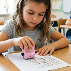 Math Exercise Math Roller Stamp Addition Subtraction Reusable 4 in 1 Math Practice Tool Creative Multiplication Division