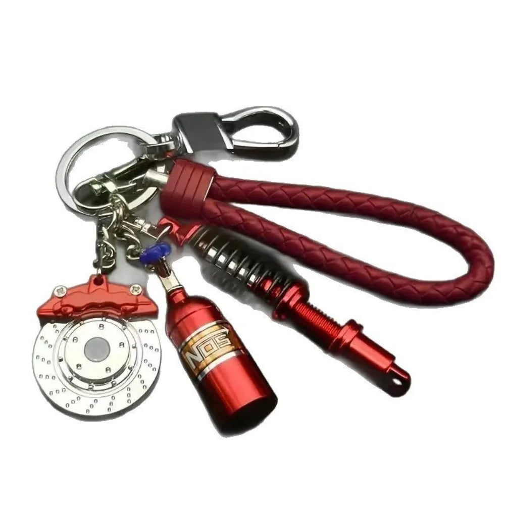 Outdoor creative metal car keychain multifunctional telescopic buckle high rebound portable bag hanging accessories
