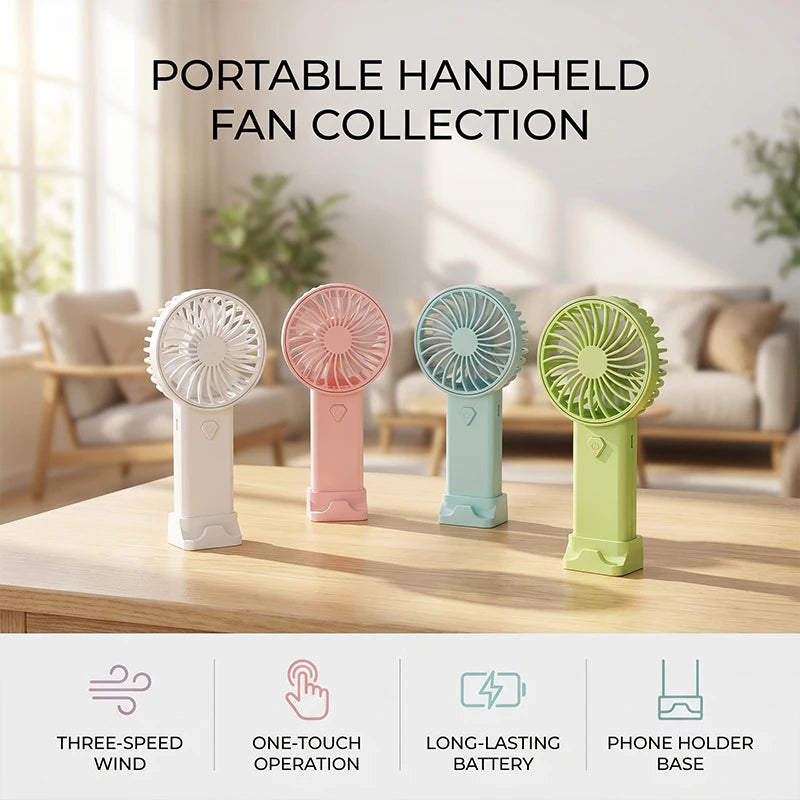 Mini USB Fan, Handheld Fan, Outdoor Fan, Phone Mount Fan, Portable Fan, High-Speed Fan