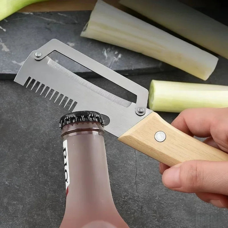 1-20PCS All in One Stainless Steel Vegetable Cutter Grater Slicer for Green Onion Ginger Julienne Peeler Opener Kitchen Gadget