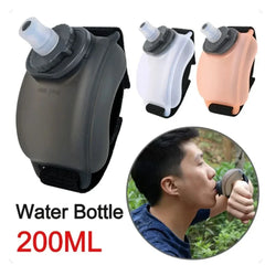 Portable 200ML Wrist Water Bottle Silicone Soft Flask Kettle Holder Wrist Storage Bag For Marathon Riding Fitness Climbing Mini