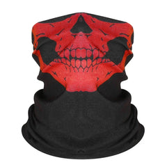 1× Cycling Face Mask Riding Scarf Breathable Skull Print Neck Gaiter Women Bandana Headwear Headband Snood Hiking Mask Balaclava