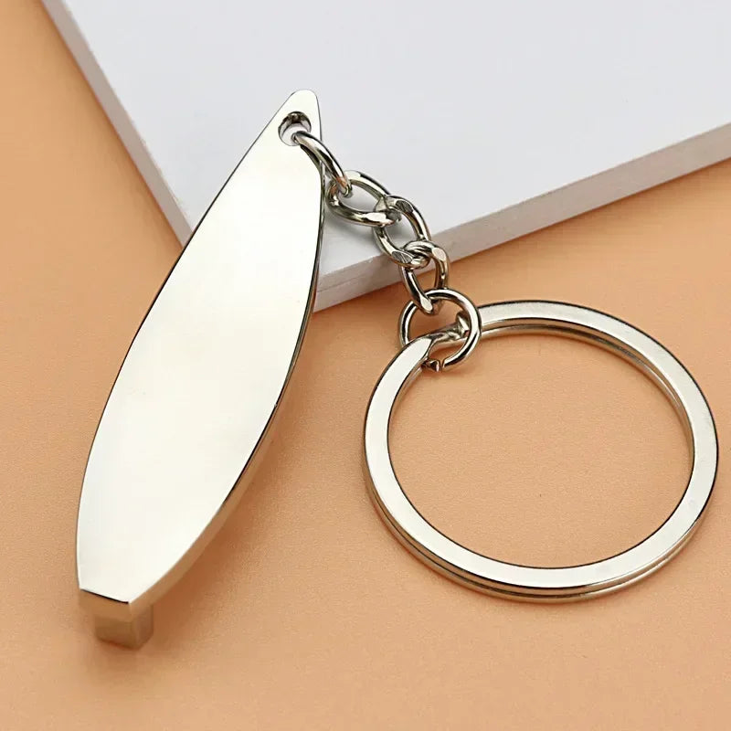 Outdoor creative metal car keychain multifunctional telescopic buckle high rebound portable bag hanging accessories