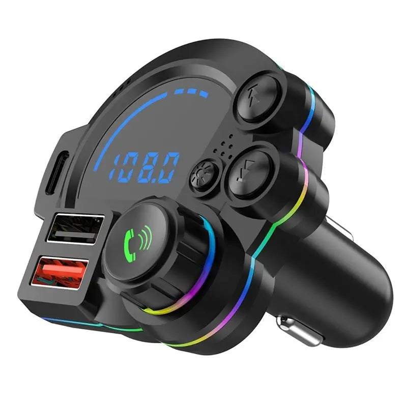 Wireless Car Adapter Bluetooth 5.3 FM Transmitter MP3 Music Player QC3.0& PD 20W Dual Fast Charging