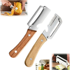 1-20PCS All in One Stainless Steel Vegetable Cutter Grater Slicer for Green Onion Ginger Julienne Peeler Opener Kitchen Gadget