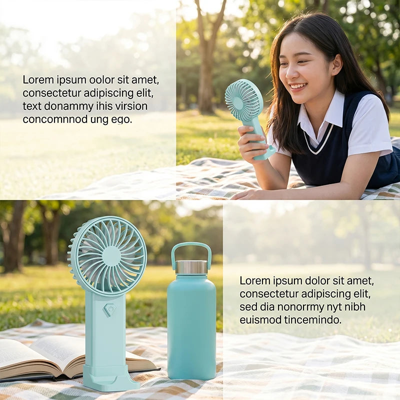 Mini USB Fan, Handheld Fan, Outdoor Fan, Phone Mount Fan, Portable Fan, High-Speed Fan