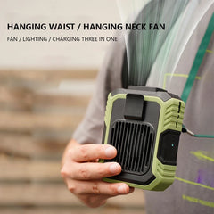 New 4000mAh Hanging Neck/Waist Fan USB Mini Portable Rechargeable Cooling Fan For Outdoor Camping Hiking Climbing Running Sports