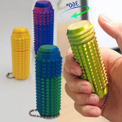 Spiky Fidget Roller Toy Keychain Novelty Fun Stress Relief Sensory Relax Portable Office Home Desk Friends Family Creative Gifts