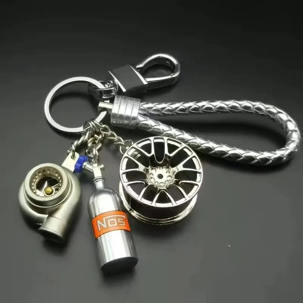 Outdoor creative metal car keychain multifunctional telescopic buckle high rebound portable bag hanging accessories