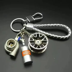Outdoor creative metal car keychain multifunctional telescopic buckle high rebound portable bag hanging accessories