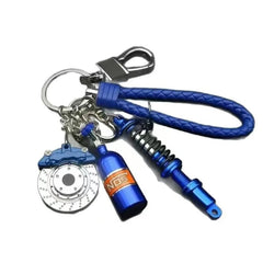 Outdoor creative metal car keychain multifunctional telescopic buckle high rebound portable bag hanging accessories