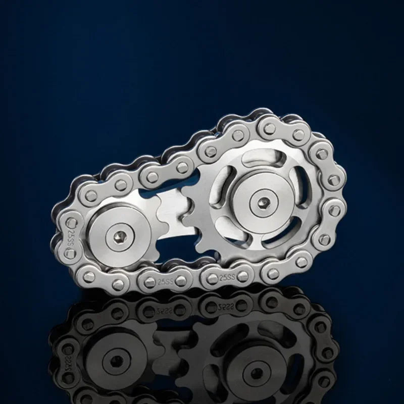 Sprockets Flywheel Fingertip Gyro Fidget Spinner Antistress Anxiety Metal Bike Chains EDC Spinner Fidget Toys For Adult Kids
