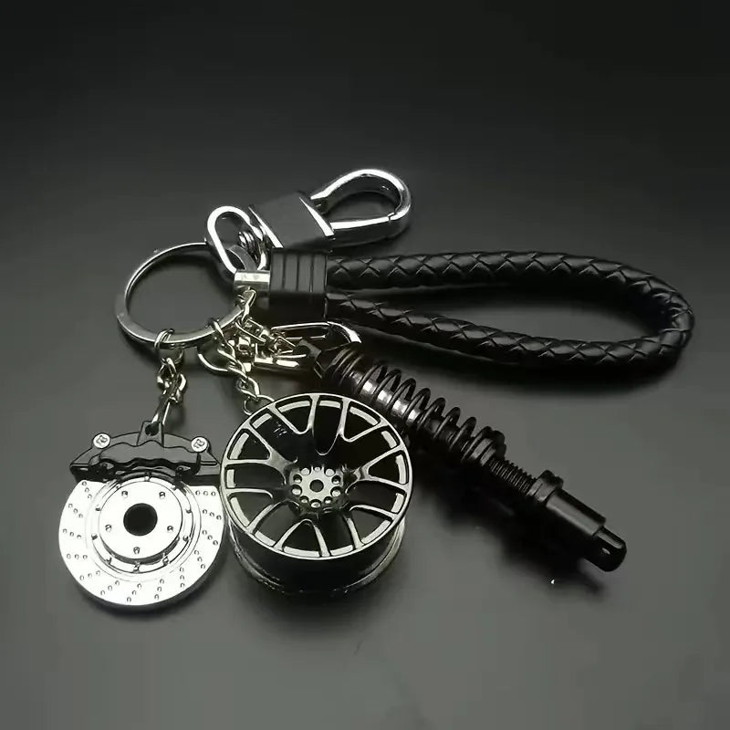 Outdoor creative metal car keychain multifunctional telescopic buckle high rebound portable bag hanging accessories