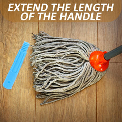 2Pcs Plastic Threaded Tip Broom Handle Adapter Replacement for Extension Pole Telescopic Mop Pole Connector Easy Install Time