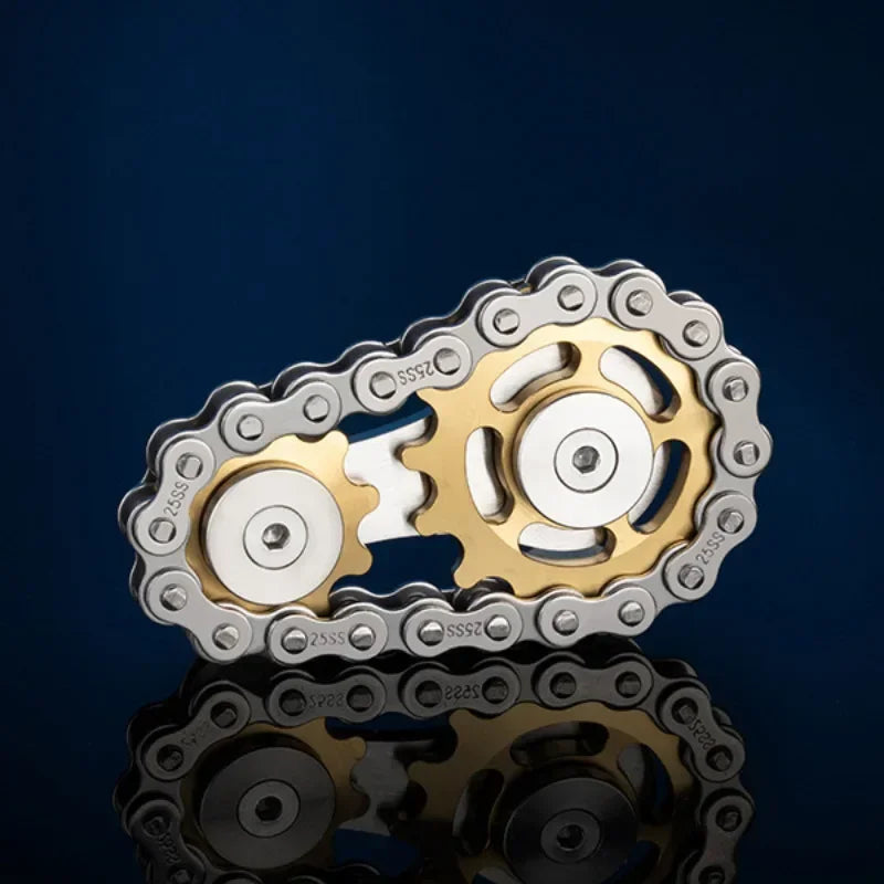 Sprockets Flywheel Fingertip Gyro Fidget Spinner Antistress Anxiety Metal Bike Chains EDC Spinner Fidget Toys For Adult Kids