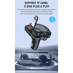 Wireless Car Adapter Bluetooth 5.3 FM Transmitter MP3 Music Player QC3.0& PD 20W Dual Fast Charging