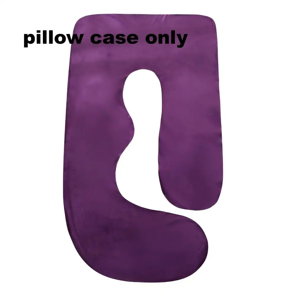 G-Shape Maternity Pillow, Full Body Support Pregnancy Pillow for Sleeping, Nursing & Side Sleeping, Soft Cotton Cover, Gray