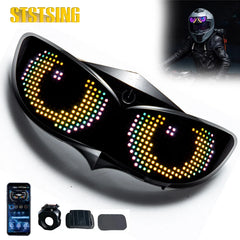 Bike Helmet Light LED Helmet Display (Without Helmet) - Smart Helmet Accessories for Motorcycle, Scooter, Ebike, Snowmobile