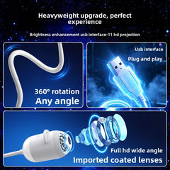 USB Starry Sky Projector Light, Adjustable-Angle Car Ambient Light,Decorative Light for Bedrooms, Living Rooms,and Car Interiors