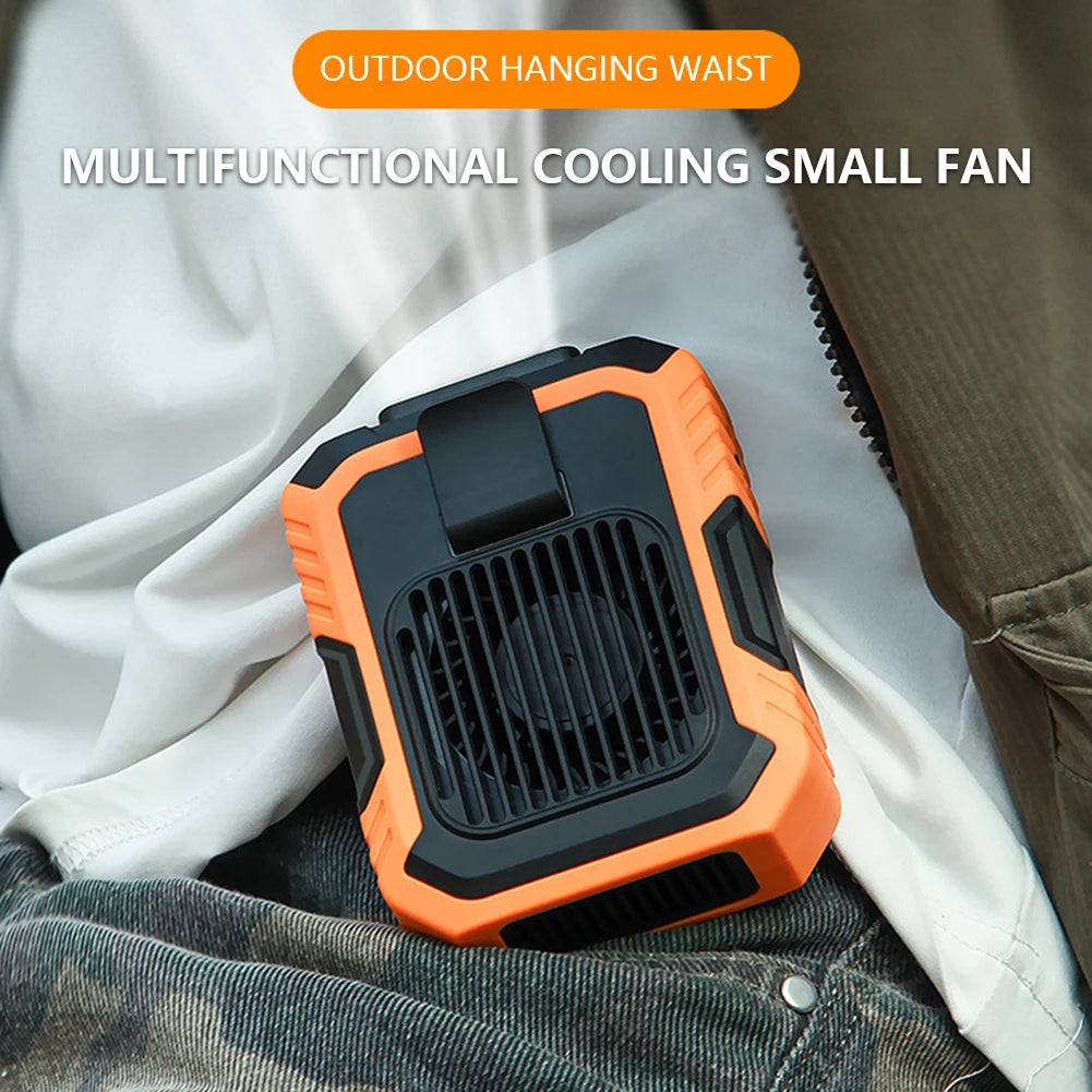 New 4000mAh Hanging Neck/Waist Fan USB Mini Portable Rechargeable Cooling Fan For Outdoor Camping Hiking Climbing Running Sports