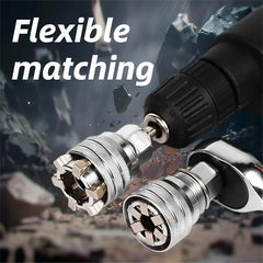 Adjustable Socket Wrench Set 3/8" Drive Multi Function Hex Adapter Kit Impact Grade 10-19mm Range Brand New Item