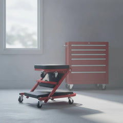 Foldable Creeper with Seat 2 in 1 Creeper with Seat Garage Chair Convertible Mechanic Stool Padded for Mechanics