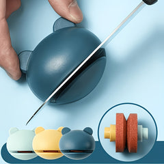 Cartoon Frog Sharpening Stone Set 5pcs/3pcs | Portable Knife Sharpener, Suitable for Camping, Kitchen, Farm Tools, and Other Applications, Plastic Material