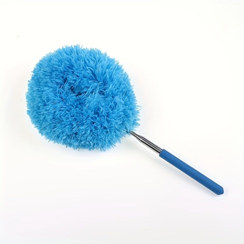Ceiling Fan Dust Collector with Retractable High Reach & -Slip Lock - Detachable Brush Heads, Feather Duster Attachment, Machine Washable - -Free Operation for RV, Home, Ceiling & Glass Cleaning - Ideal for Bedrooms, Bathrooms, Kitchens (No /Easy